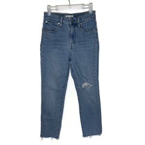 Madewell Womens The Perfect Vintage Jeans Size 25 Medium Wash Distressed…
